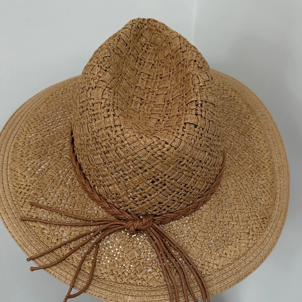 NWT Panama Jack Cognac Brown Woven Hat - Picture 4 of 9